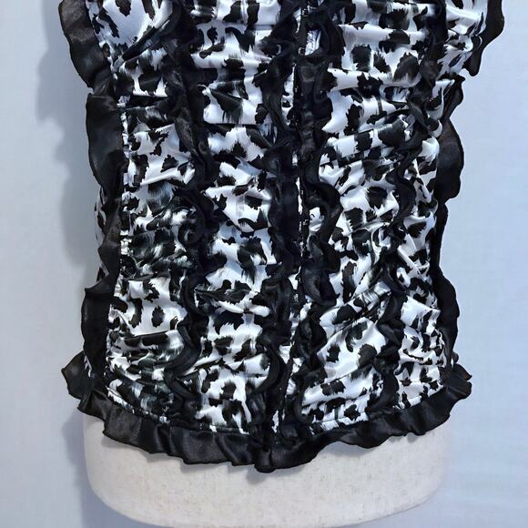 Check Me First NWT Black and White Leopard Print Bustier Women Various - Picture 3 of 13